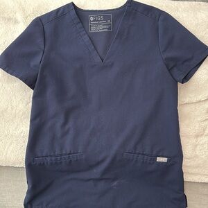 Figs navy blue scrub top